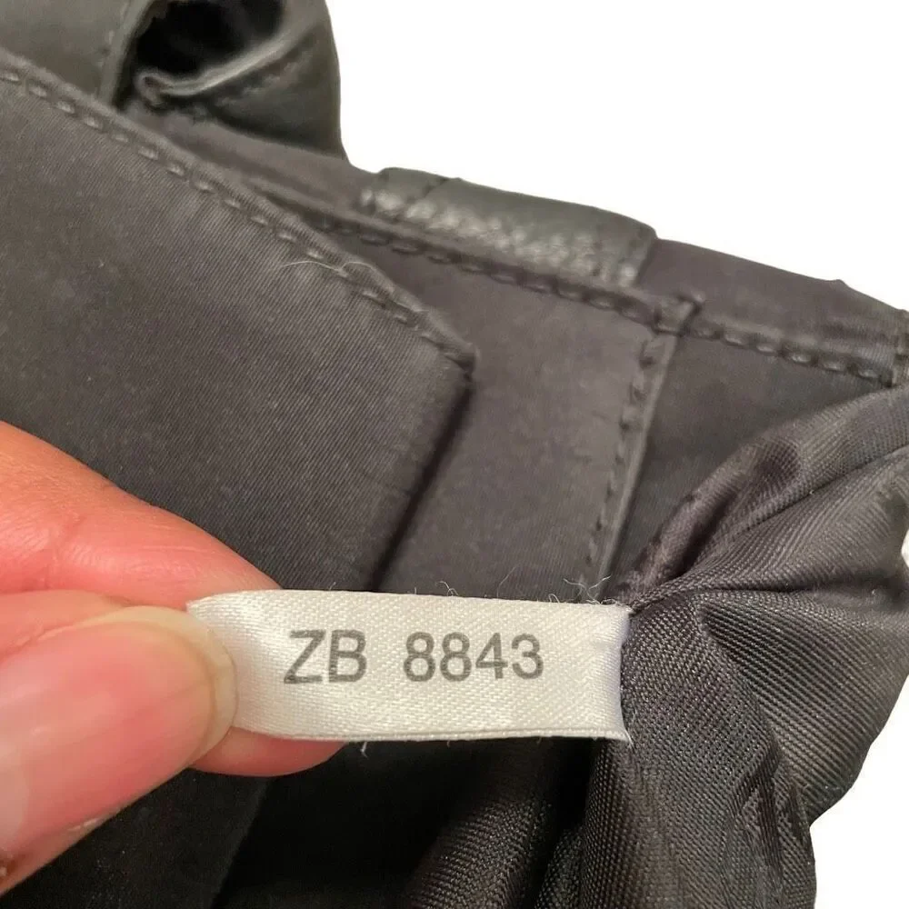 Fossil Crossbody Bag Black Shoulder Leather Microfiber Work Fashion Business